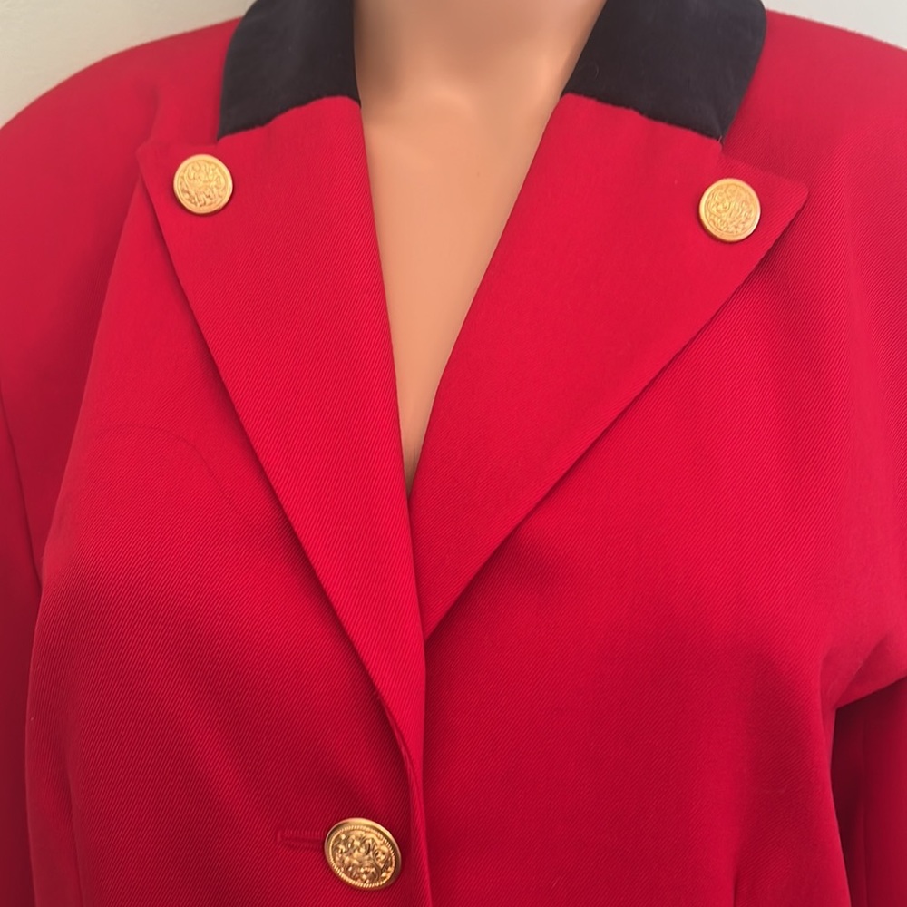 ⭐️ Peter Nygard  Red Military Style Blazer/Jacket - Picture 3 of 11